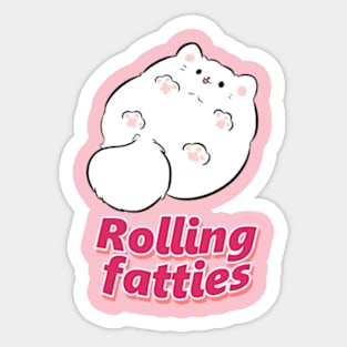 Rolling Fatties Cat Sticker